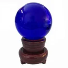 80mm dark blue magic glass balls glass sphere with crystal strand For Birthday Gifts Home Decor House Ornaments