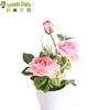 2017 wholesale competitive rose artificial 3heads silk flowers for wedding decoration
