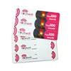 Multi pin number paper printing scratch prepaid calling card for mobile phone