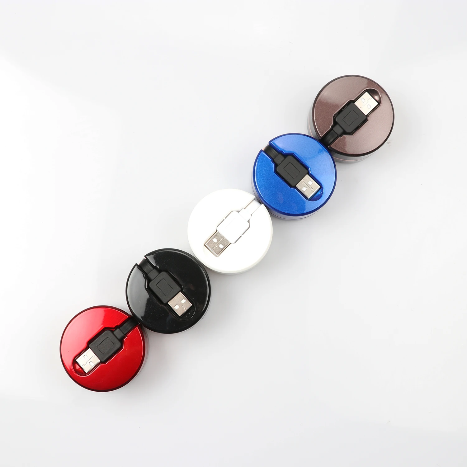 Creative round box data retractable micro usb charging cable for Android mobile phones - ANKUX.COM