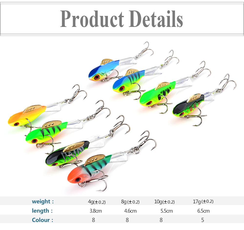Description Picture 3 of itemNGB 4-17g Metal Balancer Winter Fishing Lure 38mm-65mm 3D Eye Hard Bait Lure Ice Fishing Jigging For Bass Pike