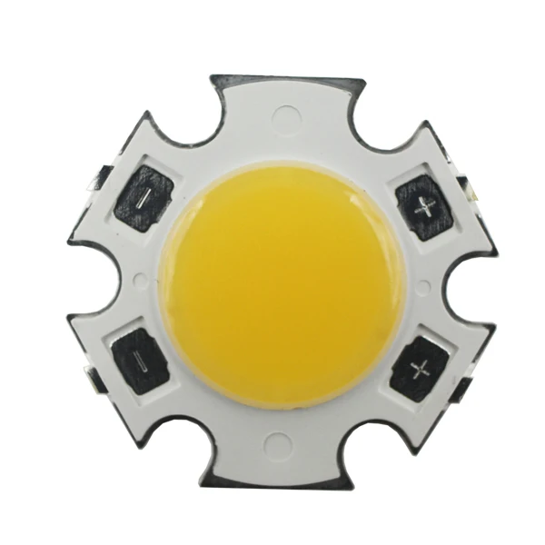 5pcs/lot 3W 5W 7W COB led emitting-light area 12mm high power led for downlight spotlights light source white chip On board