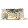 wholesale 10x 3x antique hand page dome glasses magnifier lamp with keychain
