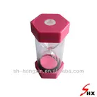 pink sand timer 2 minute plastic and glass material