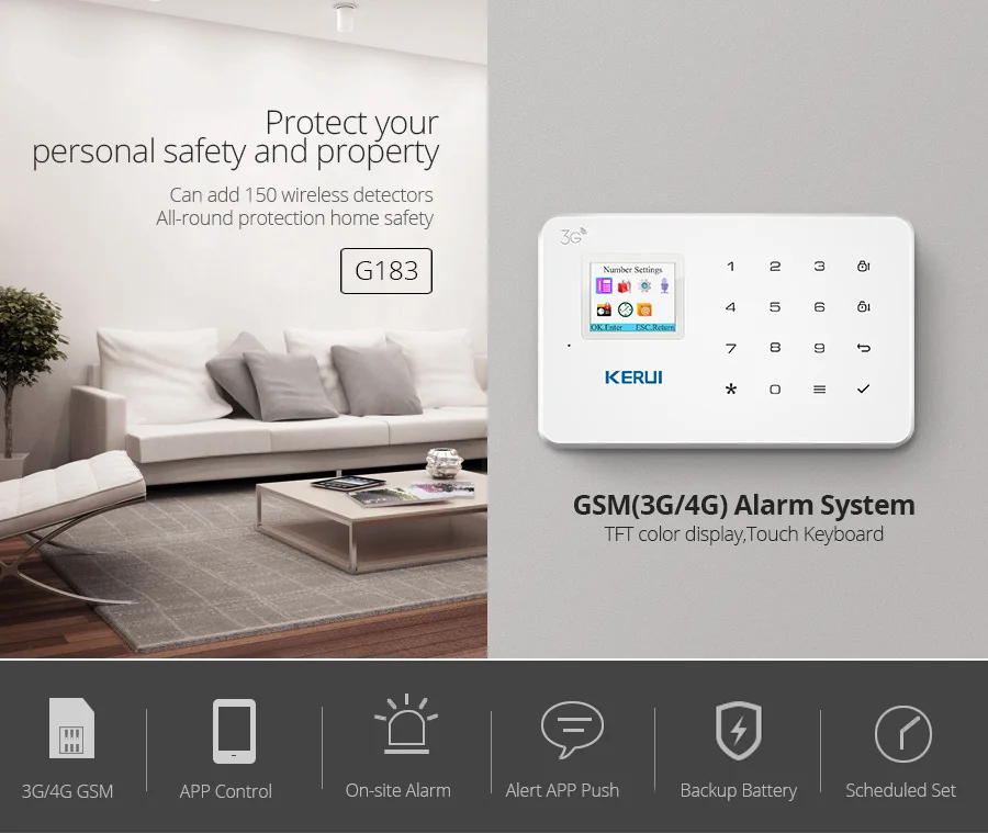 KERUI NEW G18 APP Control 3G gsm wireless best smart home burglar alarm system