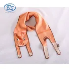 SS028 3D Effect Dog Cat Animal Shape Printing Cutting chinese Silk Satin Long Skinny Tie Bag Decoration Scarf wholesale
