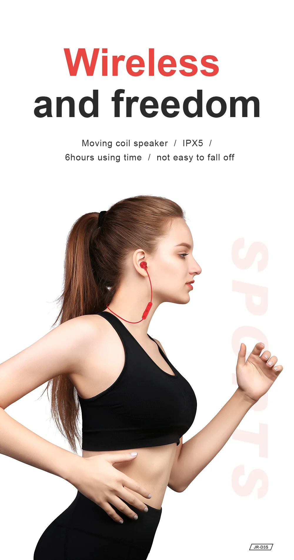 JOYROOM JR-D3S BT 4.2 Dual Battery Headset Sports Earphones Wireless - ANKUX.COM