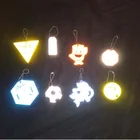 2019 new fashional custom funny hi vis animals shape orange reflective keychains safety reflex key ring chains pendent reflector
