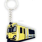 Newly design car shape 2d custom soft pvc LED keychain