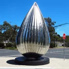 Artistic Polished Stainless Steel Water Drop Sculpture