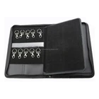 A4 document holder with keyring, leather document folder with key ring
