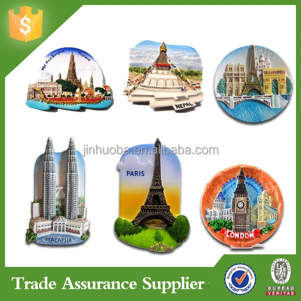 factory custom resin tourist souvenir fridge magnet wholesale