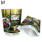 2 oz stand up pouch small plastic white paper food packing bag with zipper and tear notch