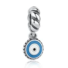 European Style 925 Sterling Silver Bead Blue Watchful Eye-Shape Charm Bead for Authentic Bracelet Jewelry