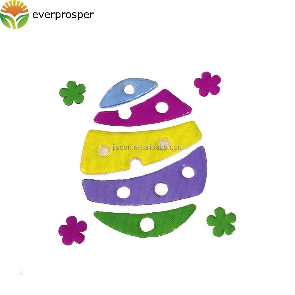 easter tpr jelly window decoration gel clings stickers