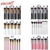 Yaeshii2019 best supplier high quality 10pcs custom logo kabuki makeup brush set for woman