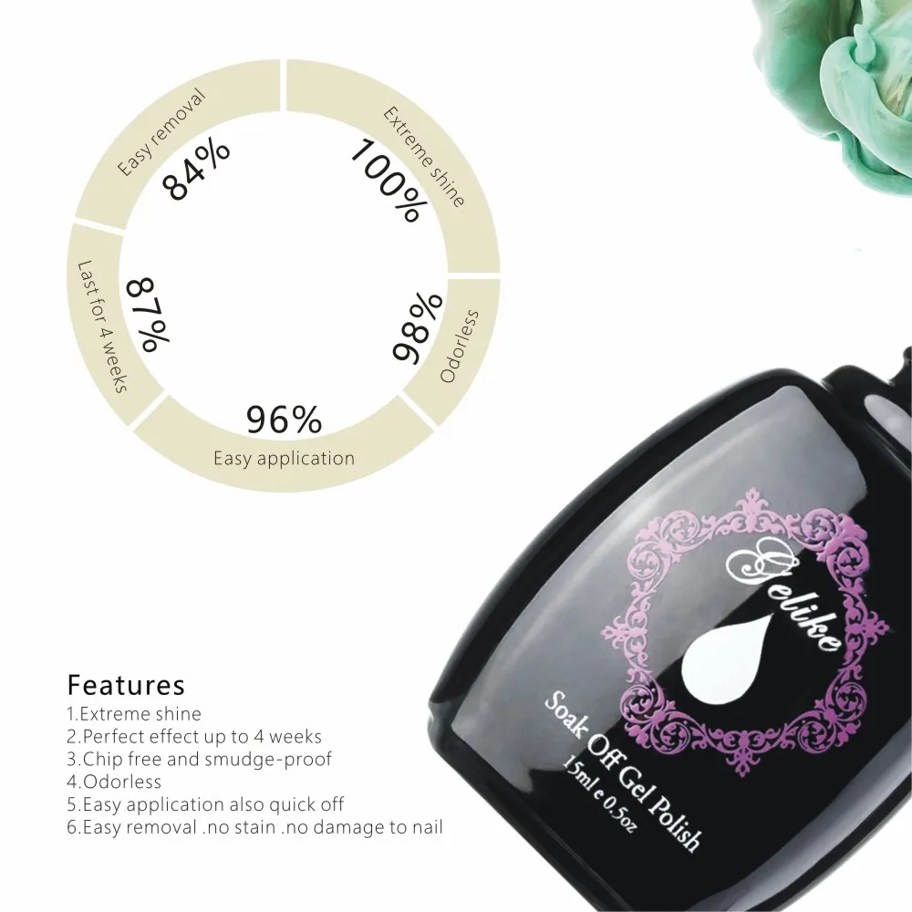 factory price diamond gel nail polish no wipe gel top coat