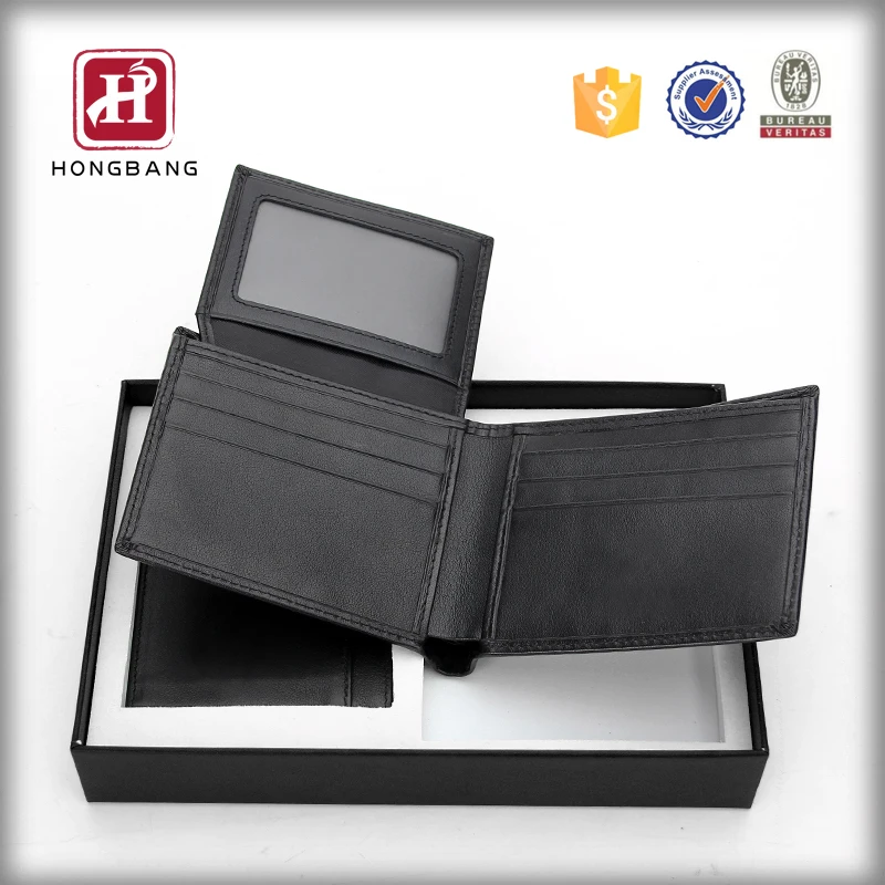 promotion gift set leather wallet with leather card holder, gift