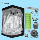 Customized Greenhouse Dark Room Hydroponic 240x120x200 Complete Grow Tent Grow Light Kits with led grow light fan