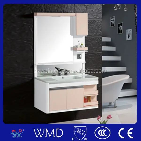 2014 hotel PVC modern hanging bathroom vanity
