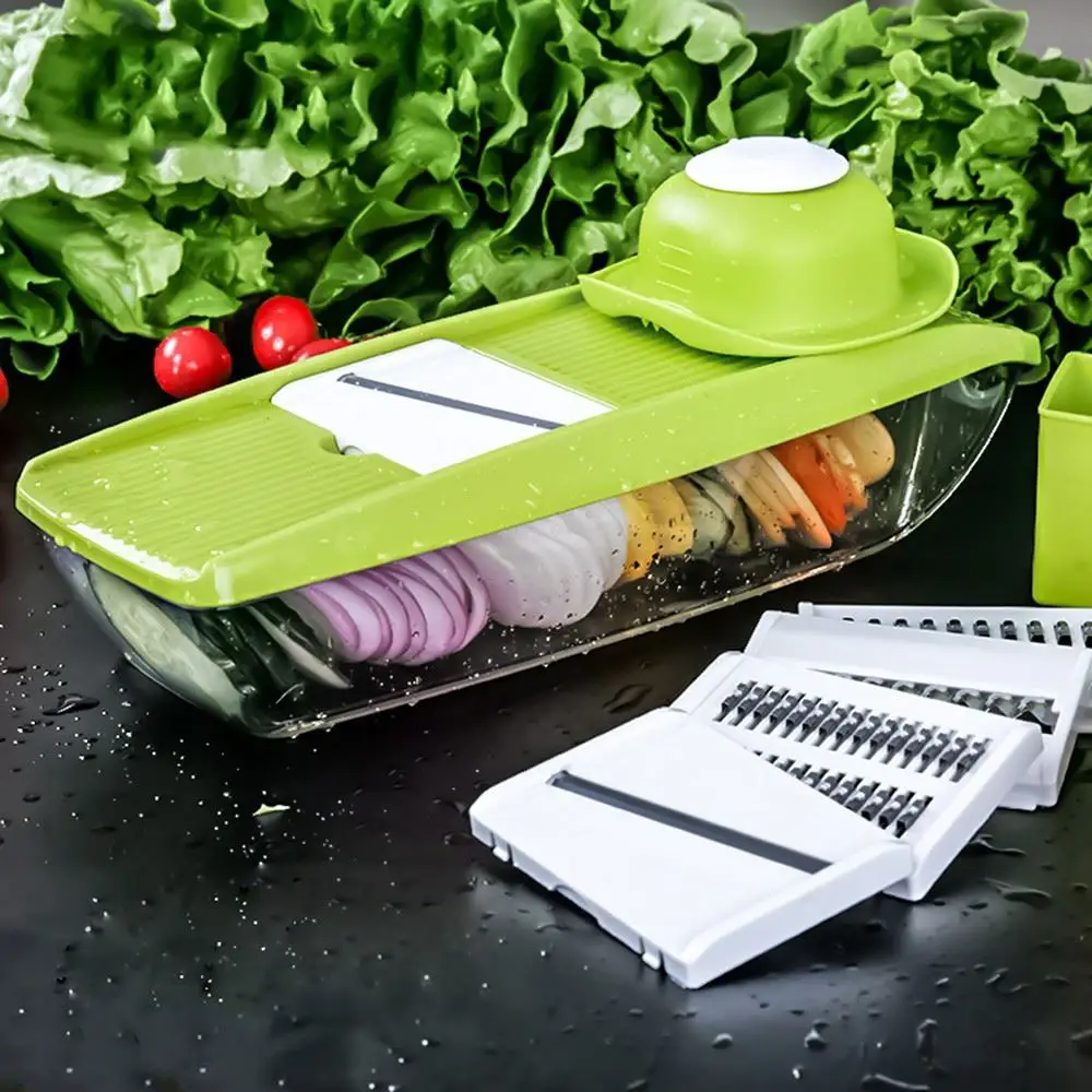 Kitchen Accessories Cooking Multi-functional Fruit Vegetable Cutter Slicer 4 Interchangeable Stainless Steel Blades tools KC1340