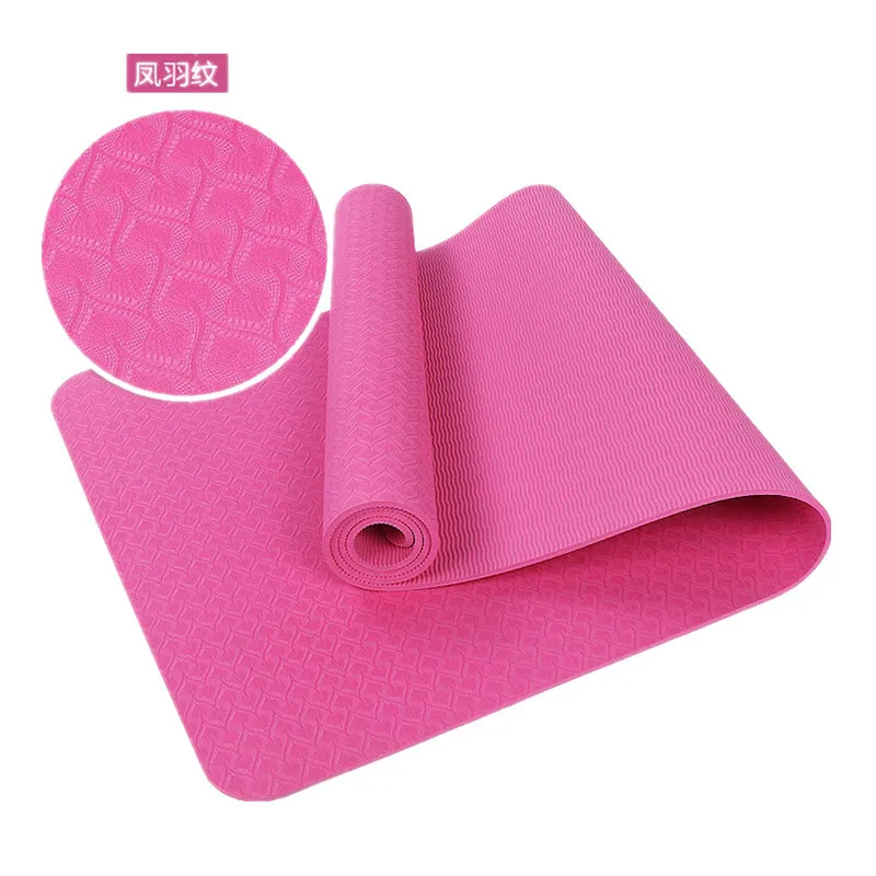8mm Thick 72-inch Long Ero Friendly TPE High Density Anti-tear Non-slip Yoga Mat Eercise Mat Hot Yoga Eercise Fitness Pilates