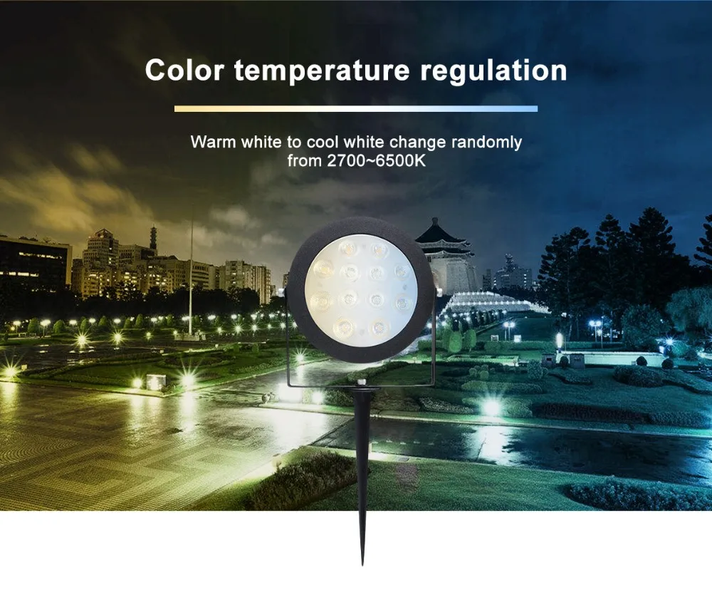 3year Warranty Ce Rohs Fcc Certified 12w High Bright Rgb Warm Cool White Dimmable Zigbee Color Outdoor Led Garden Light - ANKUX.COM