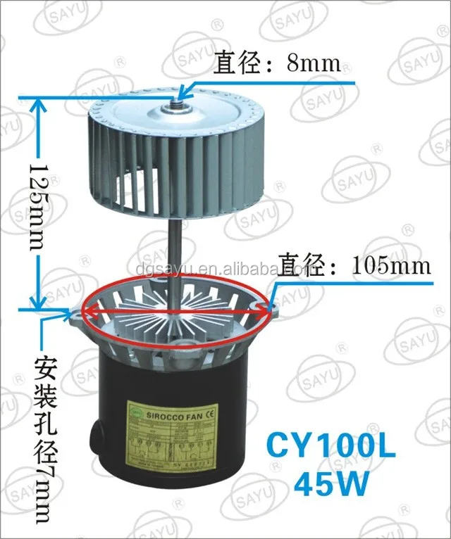 Cross Flow Fans, KL-45W长轴电机220v/2800 - detail 12