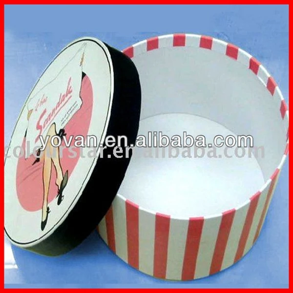 sale new design paper decorative round cardboard boxes with lids
