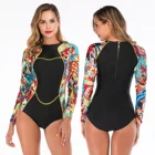 Custom Wholesale Bathing Suit One Piece Swimwear Women Swimsuit Sexi Swimming Suit For Women With Long Sleeve