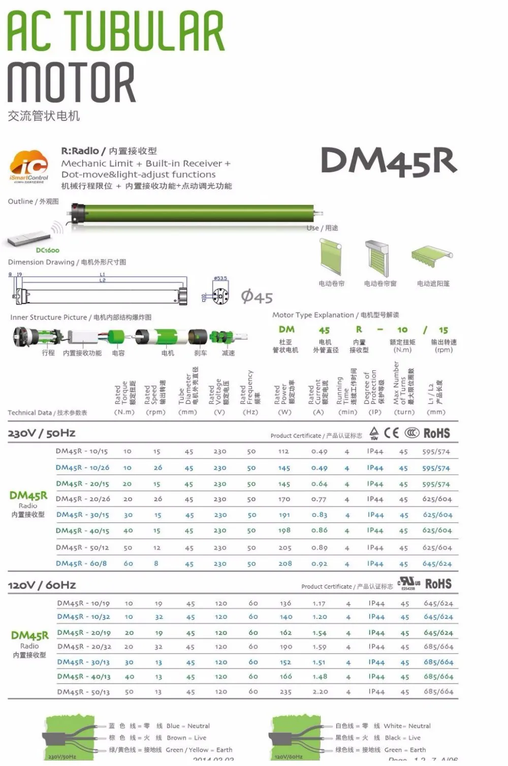 dm45r doya管状电机待售