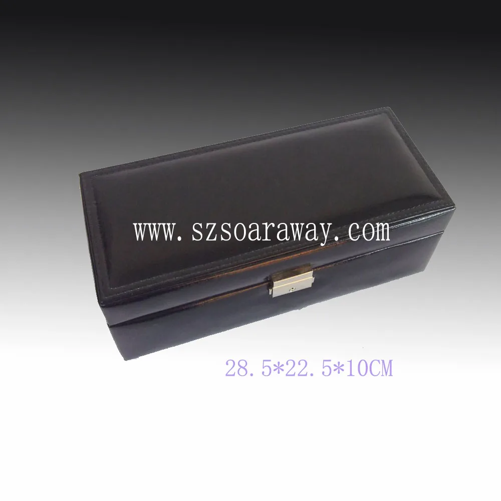 personalized luxury single watch box with leather finishing