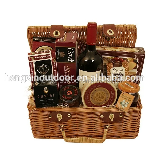wicker wine basket gift