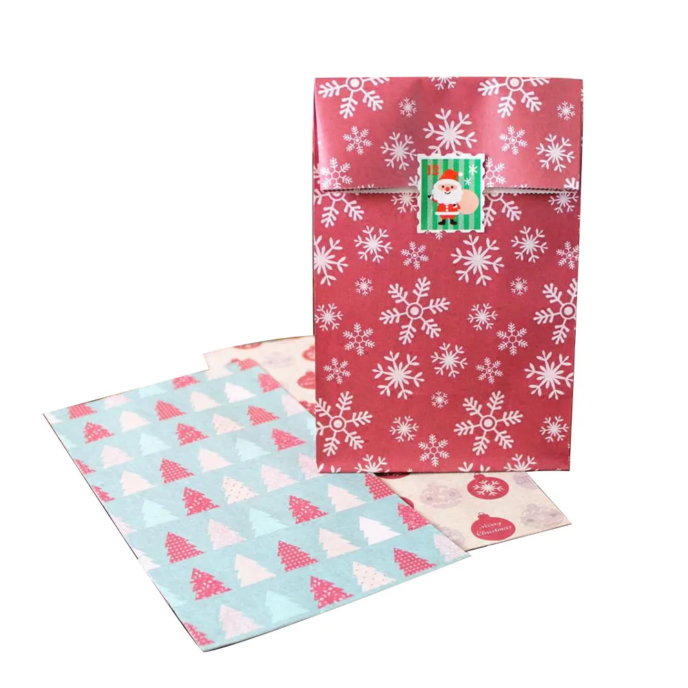 christmas cute craft paper bag gift food party paper bags for