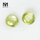 6mm peridot color round flat back cubic zirconia cabochon cz stones