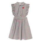 Summer toddler plaid ruffle sleeve baby kids clothes girl dress