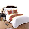 Wholesale 100% Satin King Size Plain 5 Star 100 Cotton Luxury White Stripe Hotel Bedding Sets Bed Sheet Set with Embroidery