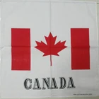 Wholesale Custom Printed Canada Flag Cotton Square Bandana