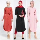 Modest fashion dubai fancy M-XL islamic clothing latest women fashion embroidered abaya