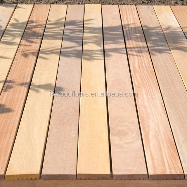 balau reeded decking