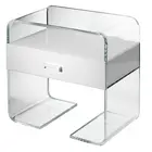mini clear acrylic lucite bedside tables/desks with drawer