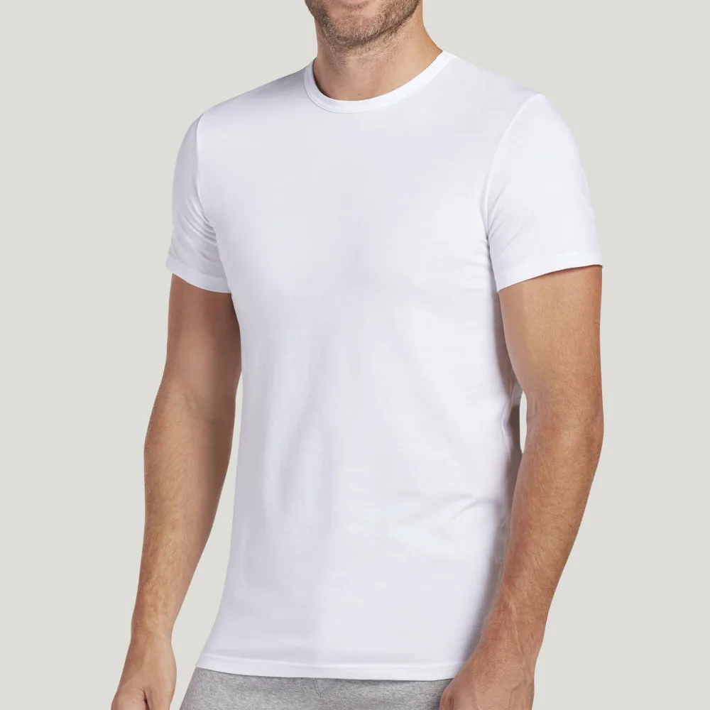 Mens 100 Cotton Plain White T Shirts