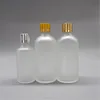 Best selling 2oz clear frosted glass dropper bottles cosmetic packing