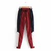 Z30799A Fashion new style women Color matching casual band width loose sweatpants