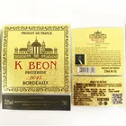 custom 3D embossed metal wine stickers soft aluminum sticker