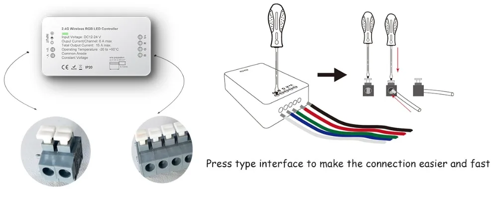 ABS Shell CE RoHS FCC Certified Amazon hot selling DC12-24V 15A ZigBee RGBW controller for LED Strip light - ANKUX.COM