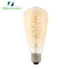 good quality Glass+Aluminum decorate st64 led curved filament bulb Factory Sale