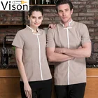 white Linen/Cotton cook uniforms restaurant hotel clothing Work Clothes cleaner uniform hotel spa reception uniforms