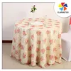 Mesh table cloth flower printed and jacquard table overlay net table linen