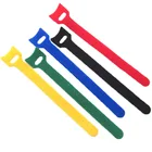 Colorful customized printed logo hook loop cable ties wire management nylon hook and loop cable ties